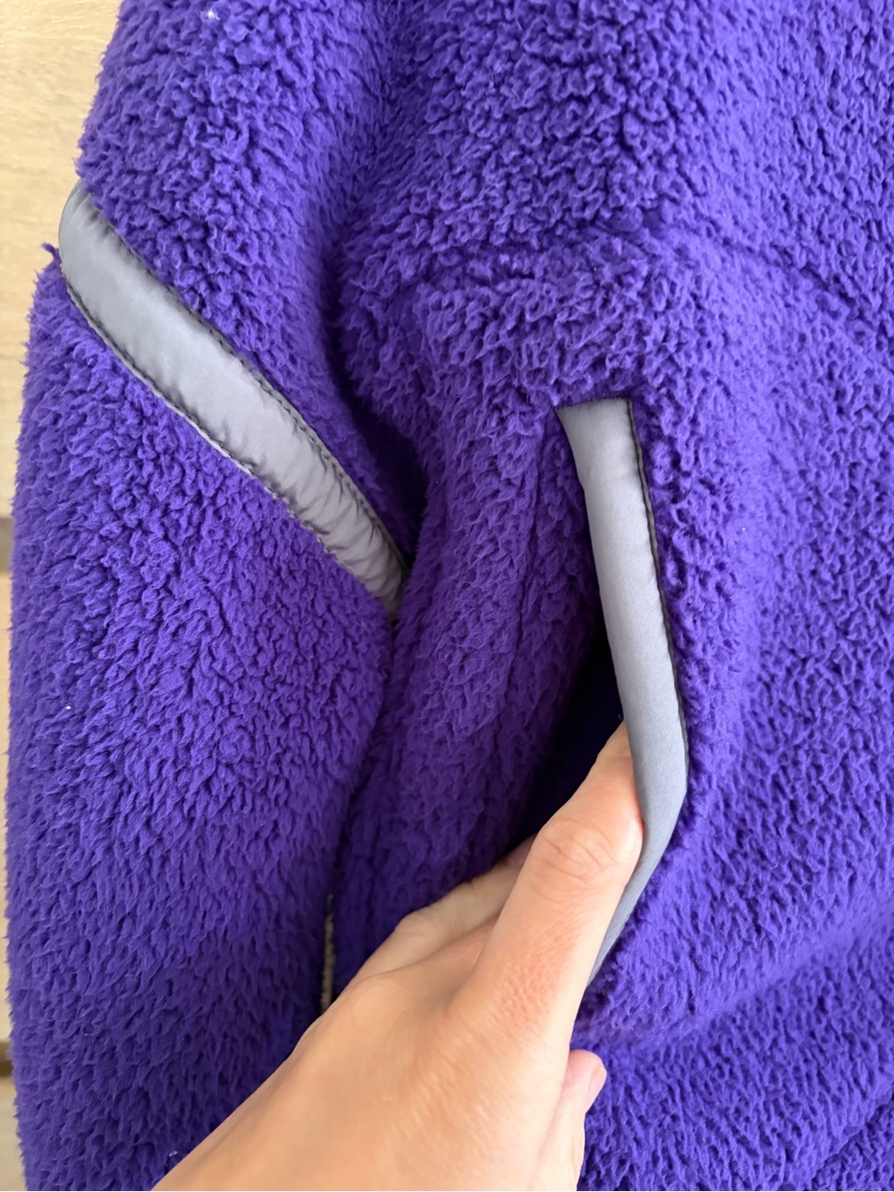 NWOT Free People Mountain High 1/2 Zip Fleece in Dark Amethyst Purple - Picture 7 of 12